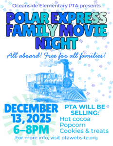 polar express family movie night flyer example