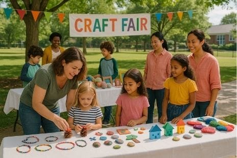 outdoor community craft fair booth
