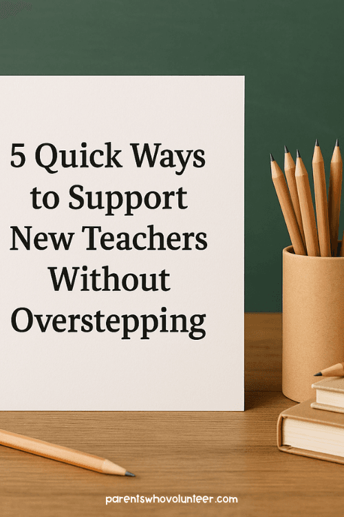 Pinterest graphic for 5 quick ways to support new teachers.